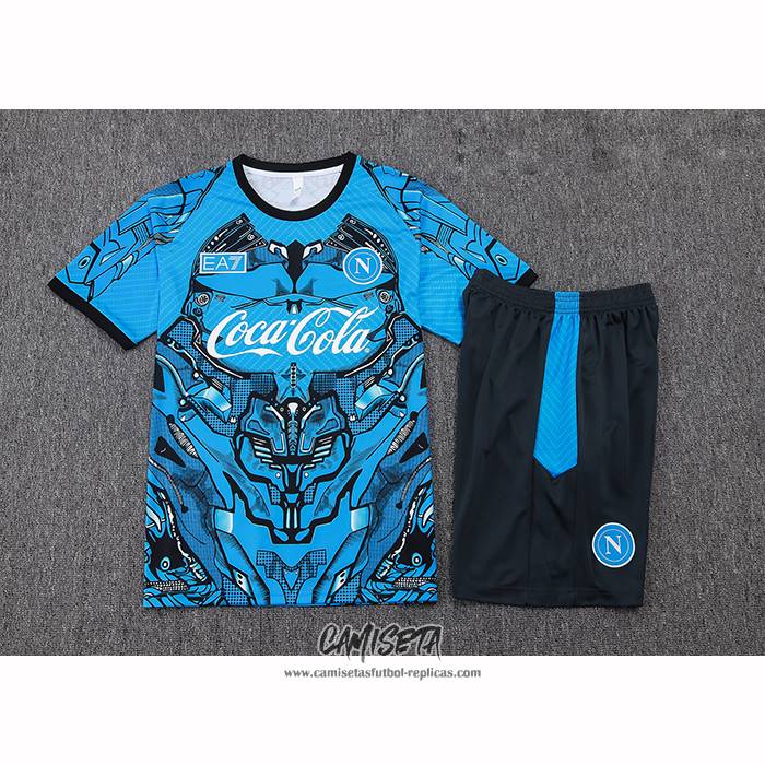 Chandal del Napoli 2025-2026 Manga Corta Azul - Pantalon Corto